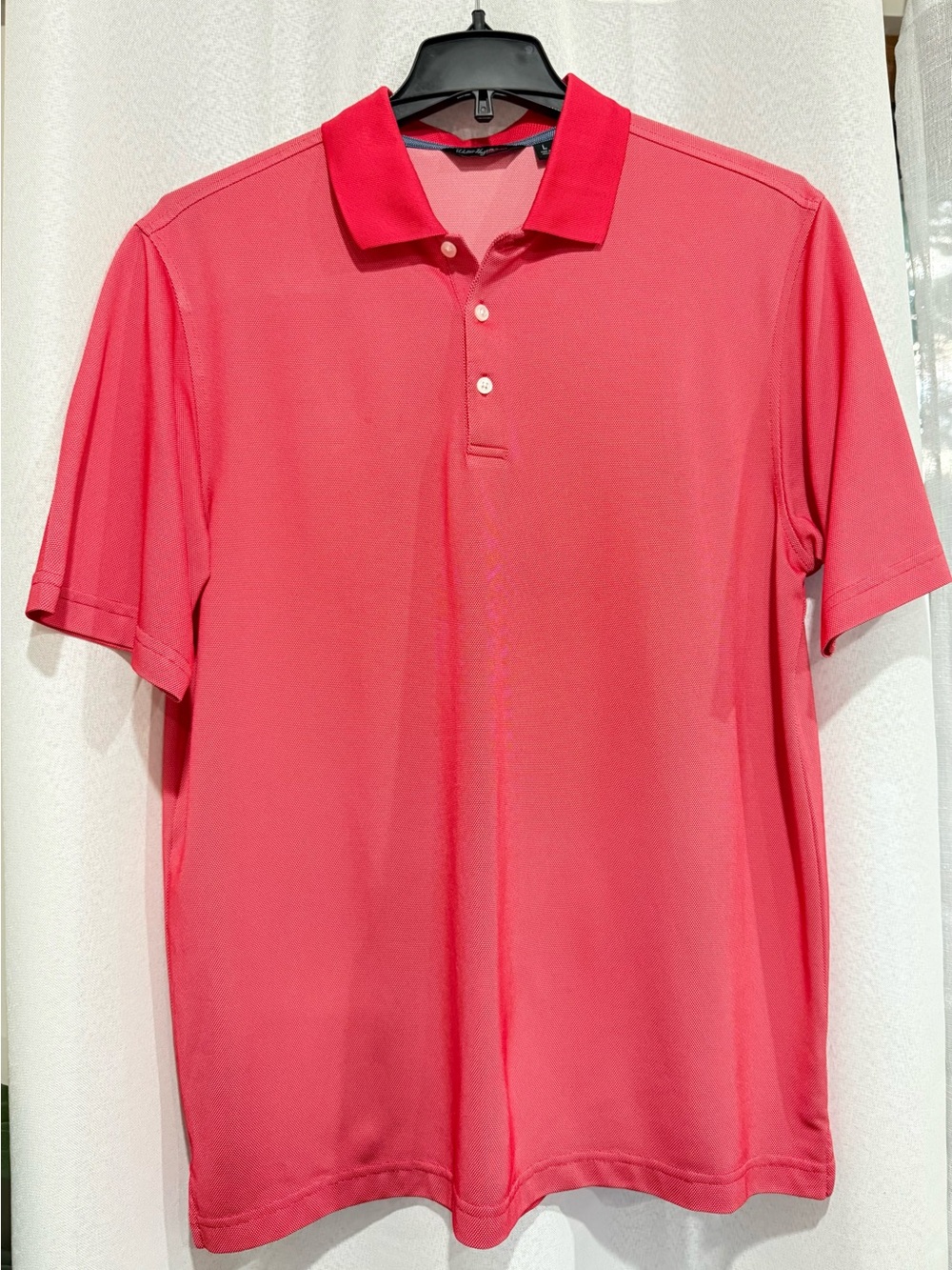 Walter Hagen Essentials Golf Polo Shirt (Coral Resort/ Red Pink) Men's Large- L